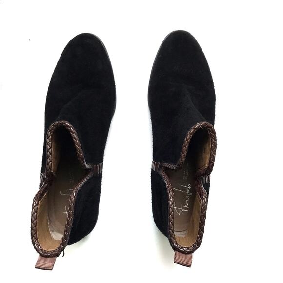 FRANCO SARTO Ricochet Black Suede Booties Sz 6.5M - Picture 6 of 9